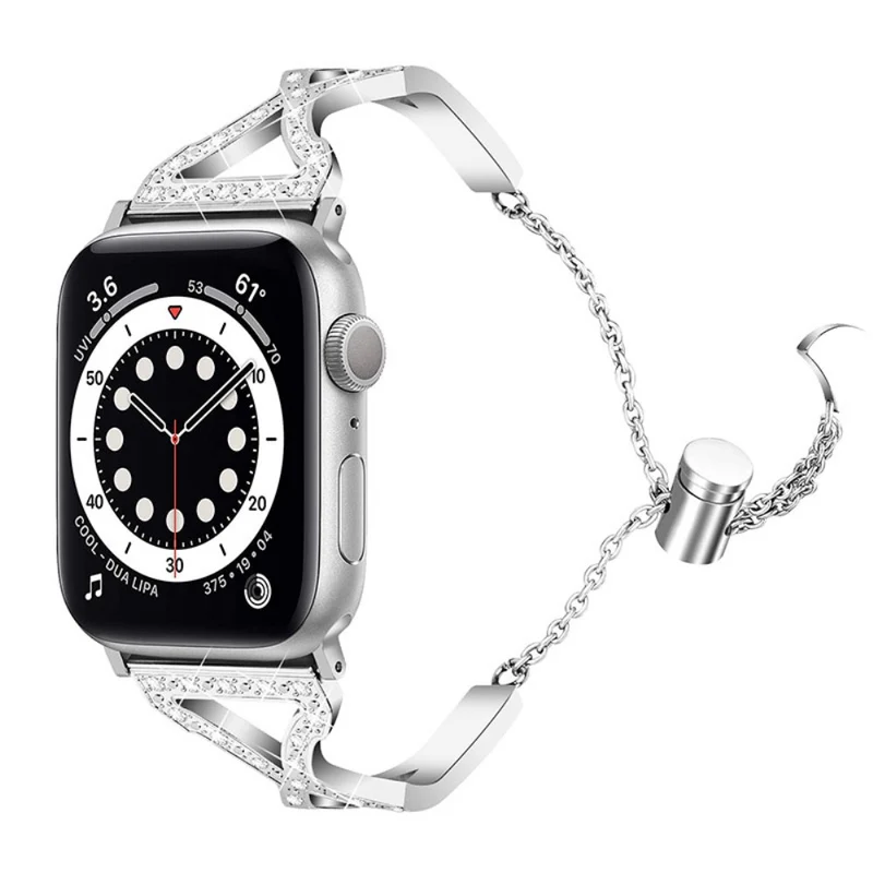 Cool Apple Watch Series 7 45mm Metall und Strass armband