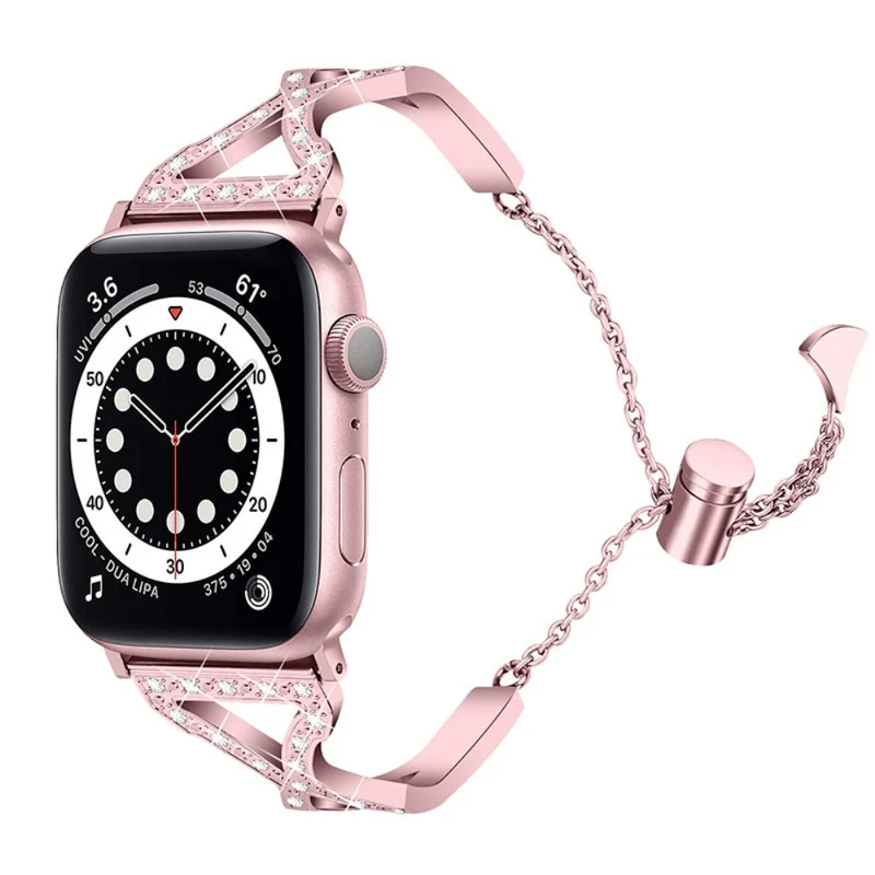 Cool Apple Watch Series 7 45mm Metall und Strass armband