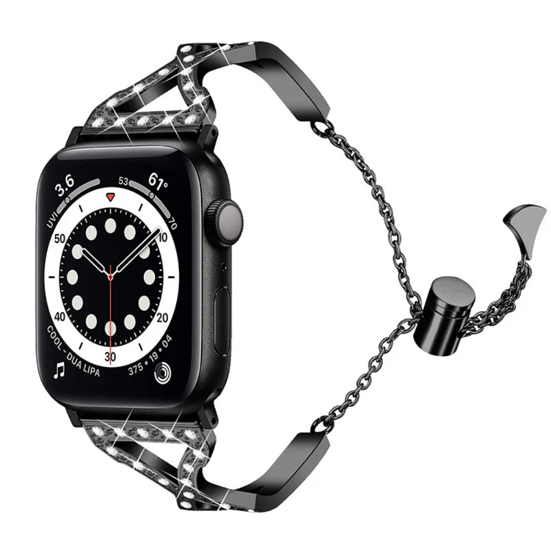 Cool Apple Watch Series 7 45mm Metall und Strass armband