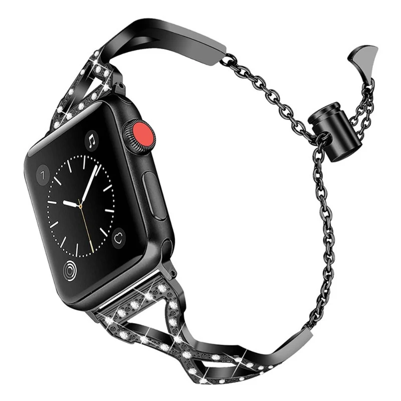 Cool Apple Watch Series 7 45mm Metall und Strass armband