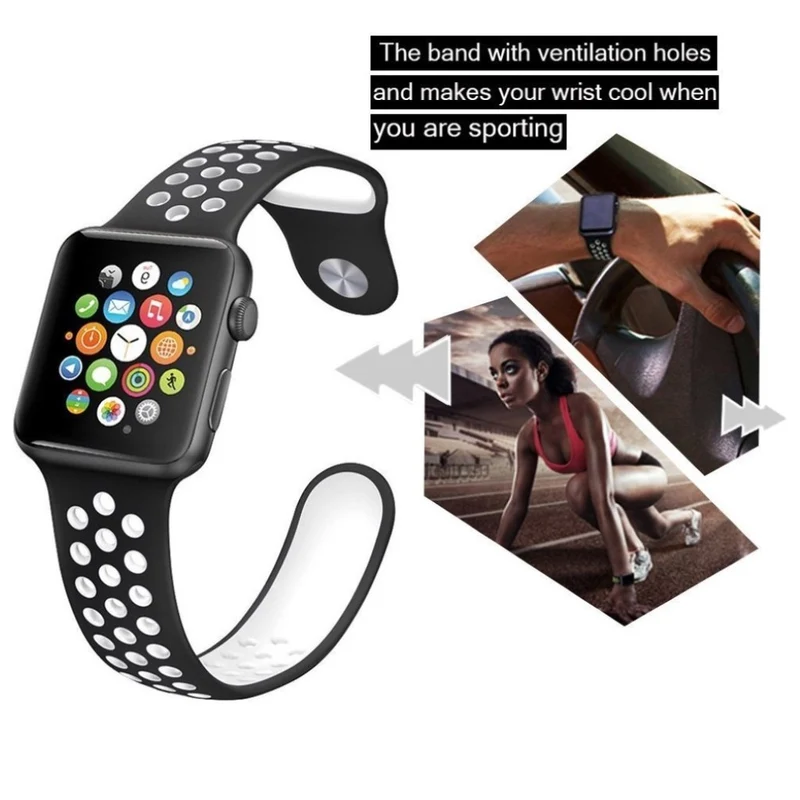 Modisch Apple Watch Series 1-3 38mm Silikon / TPU armband