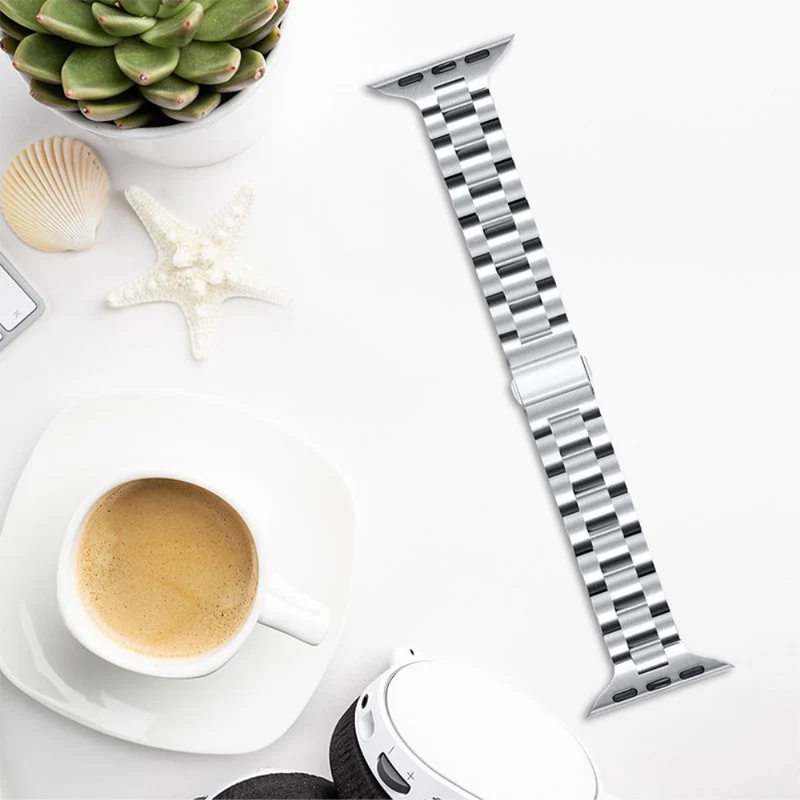 Modisch Apple Watch Series 7 45mm Metall armband