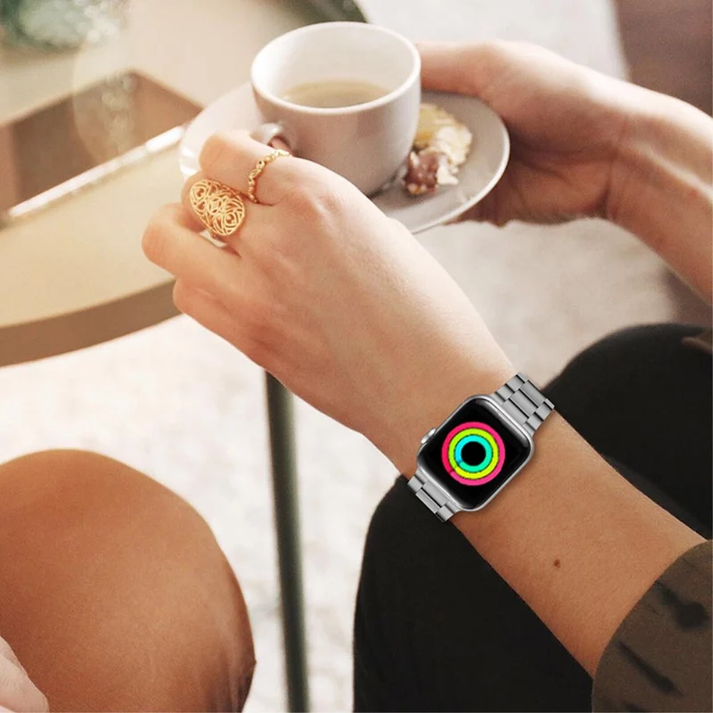 Mega modisch Apple Watch Series 7 45mm Metall armband