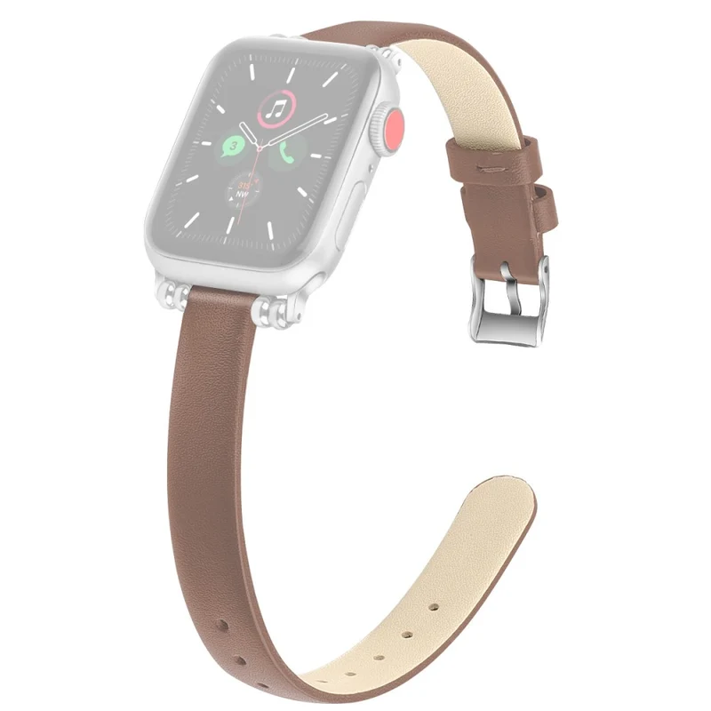 Klassisch Apple Watch Series 7 45mm Echtes Leder armband - Größe: L