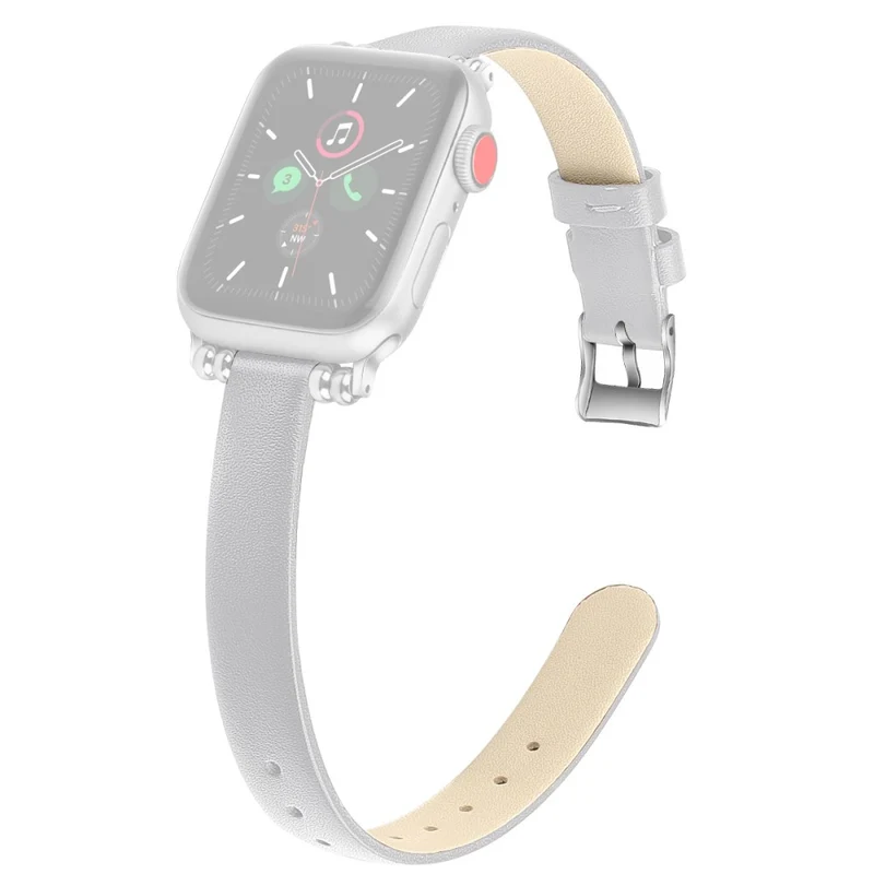 Klassisch Apple Watch Series 7 45mm Echtes Leder armband - Größe: L