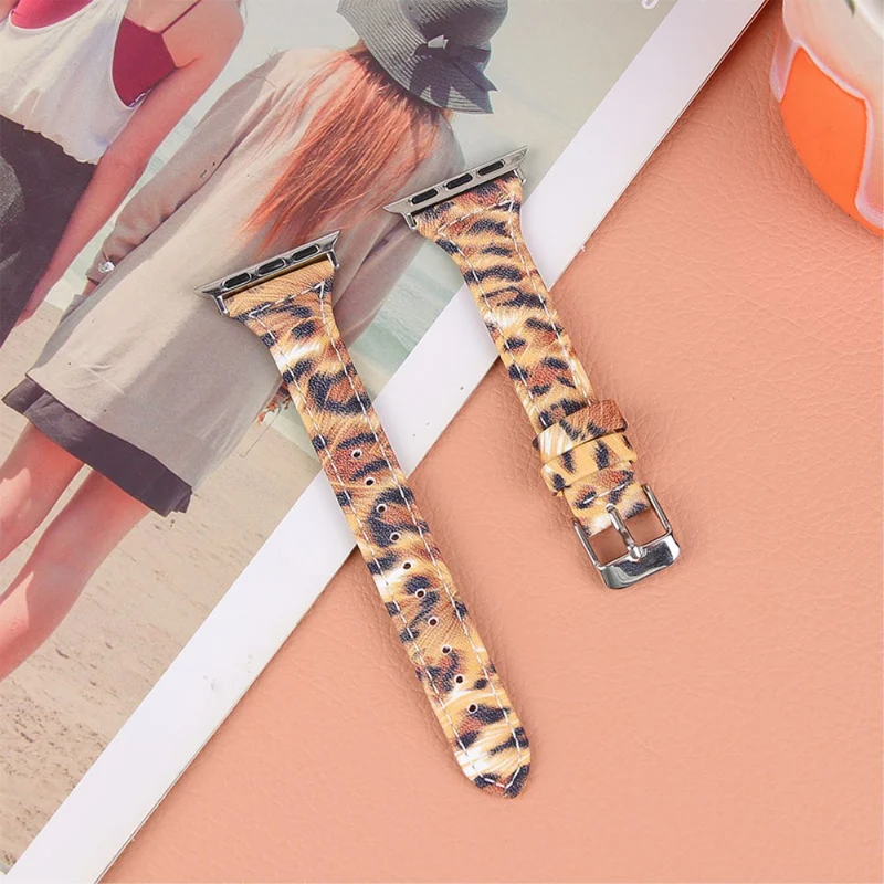 Sehr bequem Apple Watch Series 7 41mm Echtes Leder armband