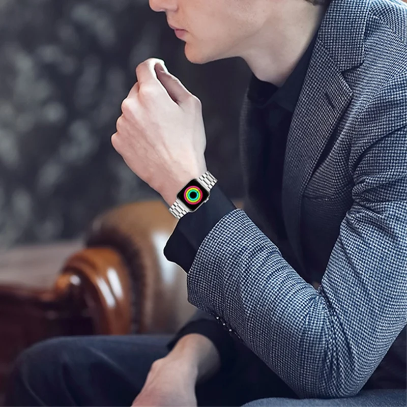 Supersauber Apple Watch Series 7 41mm Metall Armband