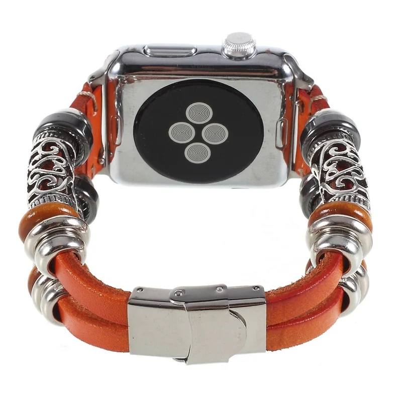 Apple Watch Series 1-3 38mm Echtes Leder und Metall armband