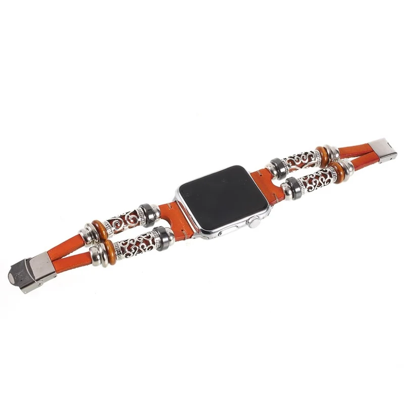 Apple Watch Series 1-3 38mm Echtes Leder und Metall armband