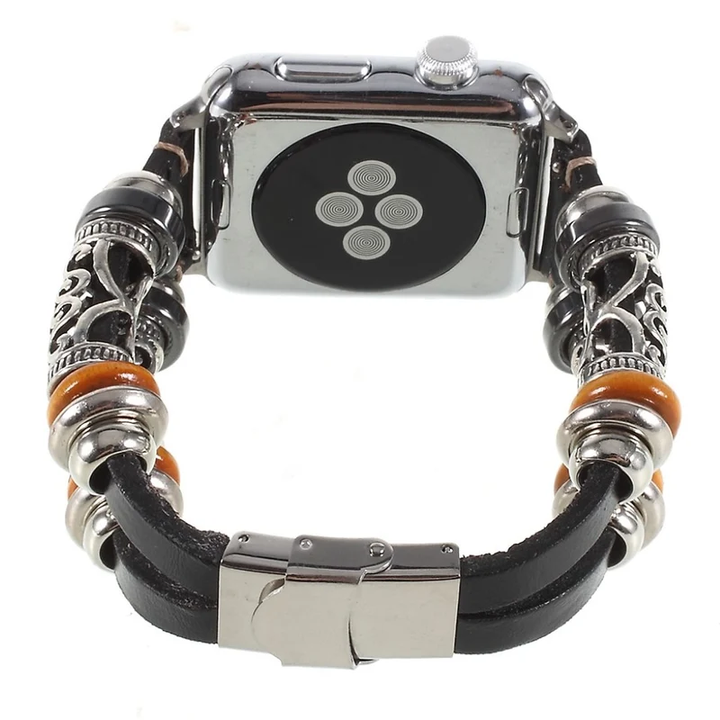 Apple Watch Series 1-3 38mm Echtes Leder und Metall armband