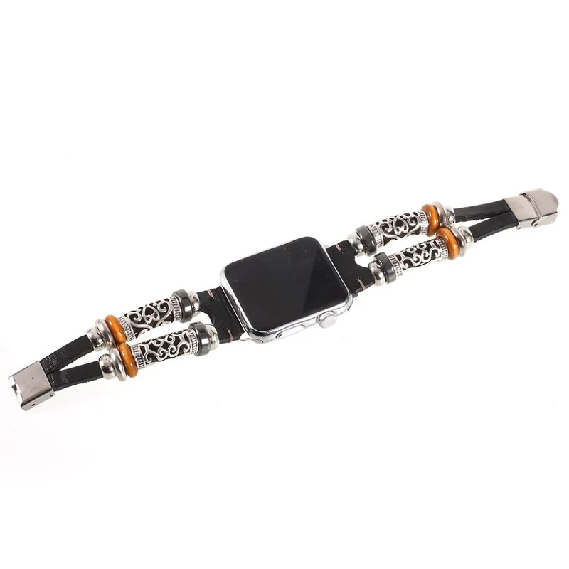 Apple Watch Series 1-3 38mm Echtes Leder und Metall armband