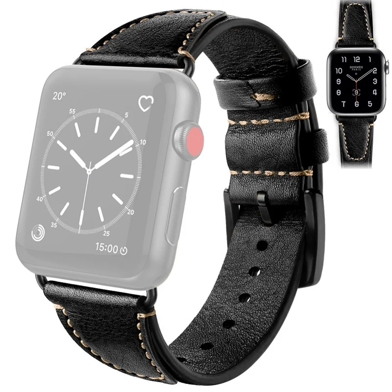 Schön Apple Watch Series 7 45mm Echtes Leder armband