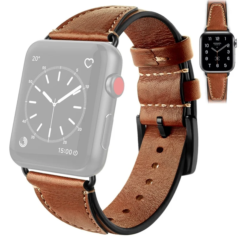 Schön Apple Watch Series 7 45mm Echtes Leder armband