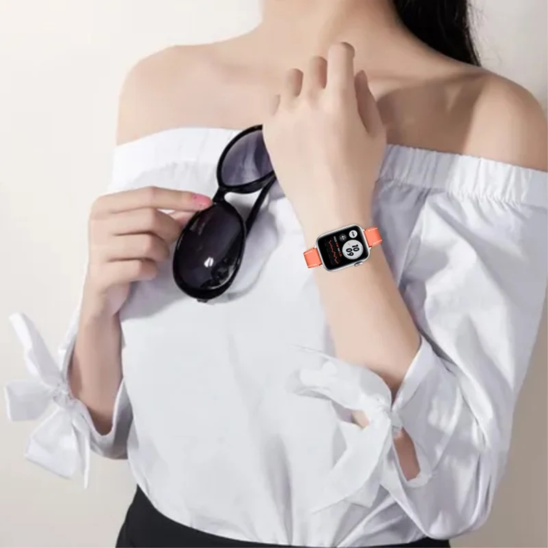 Mega süß Apple Watch Series 7 45mm Echtes Leder armband