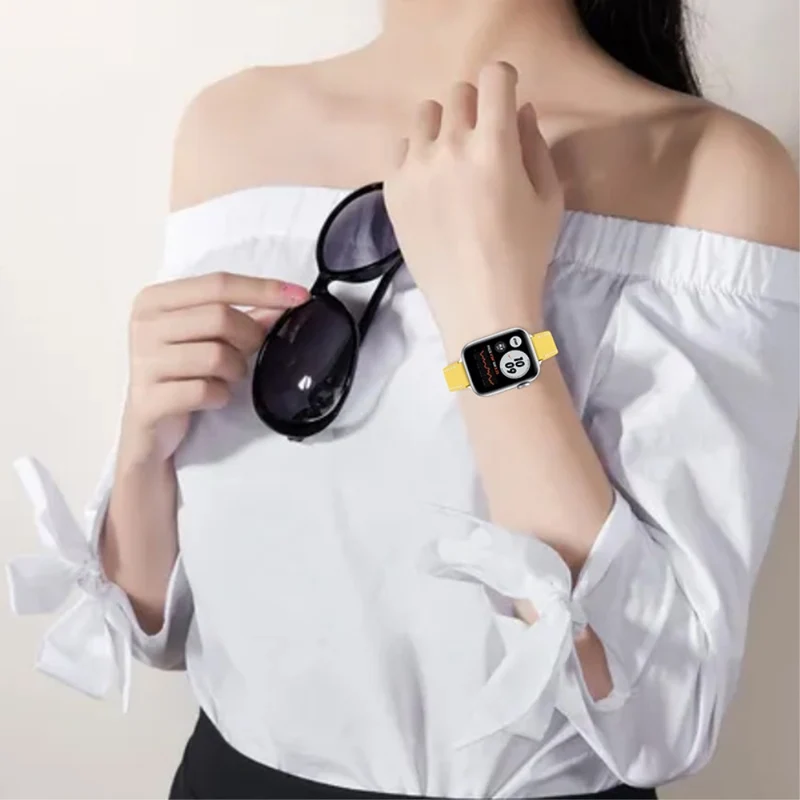 Mega süß Apple Watch Series 7 45mm Echtes Leder armband