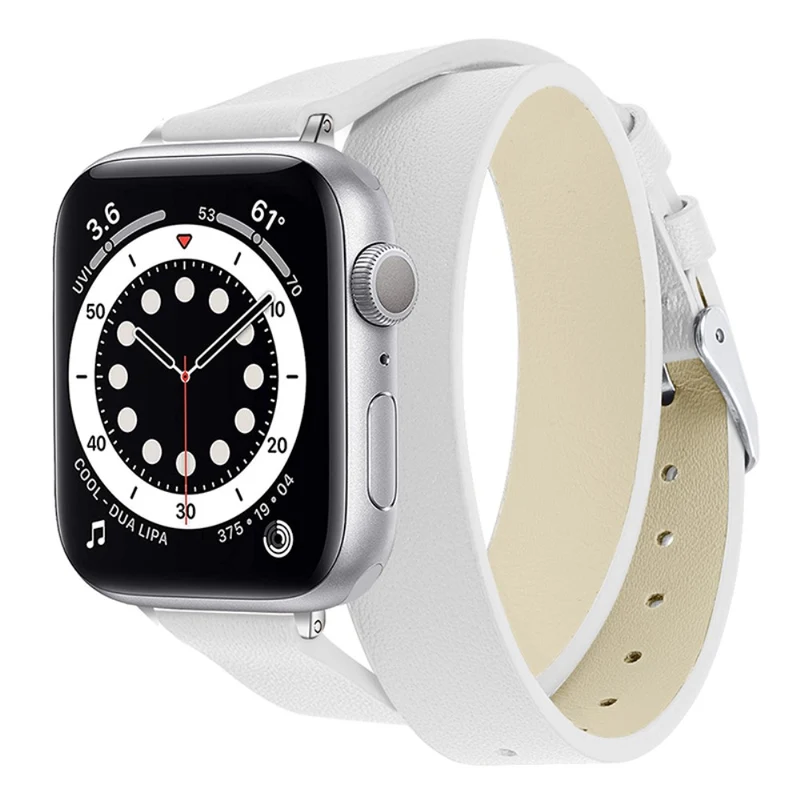 Sehr haltbar Apple Watch Series 7 45mm Echtes Leder armband
