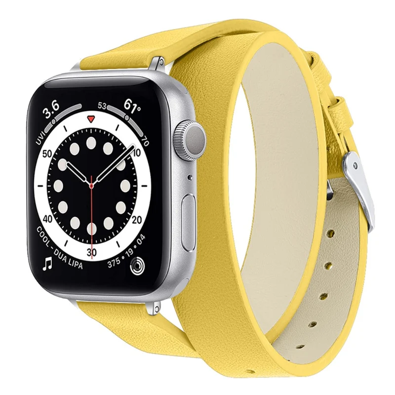 Sehr haltbar Apple Watch Series 7 45mm Echtes Leder armband