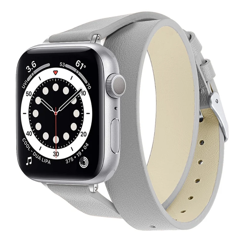 Sehr haltbar Apple Watch Series 7 45mm Echtes Leder armband