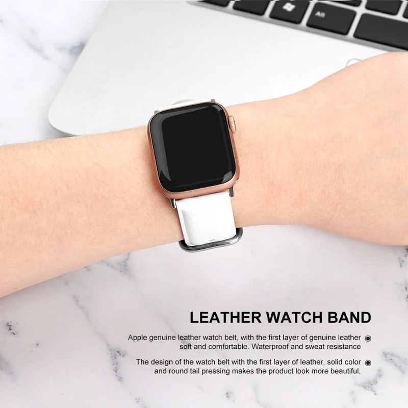 Super gut Apple Watch Series 7 45mm Echtes Leder armband