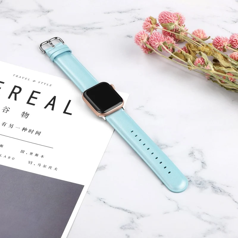 Super gut Apple Watch Series 7 45mm Echtes Leder armband