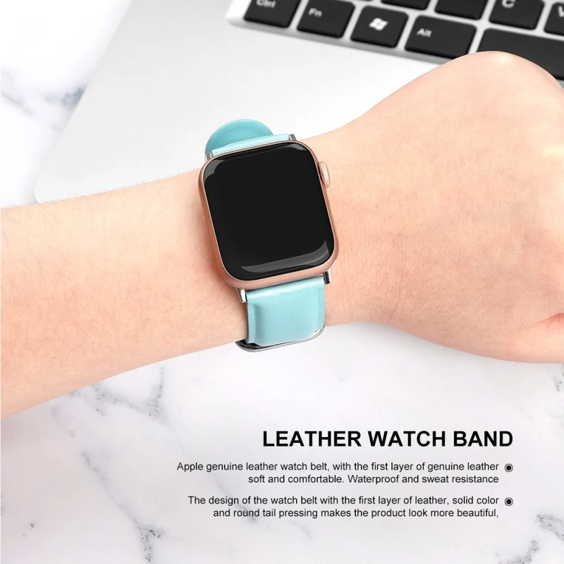 Super gut Apple Watch Series 7 45mm Echtes Leder armband