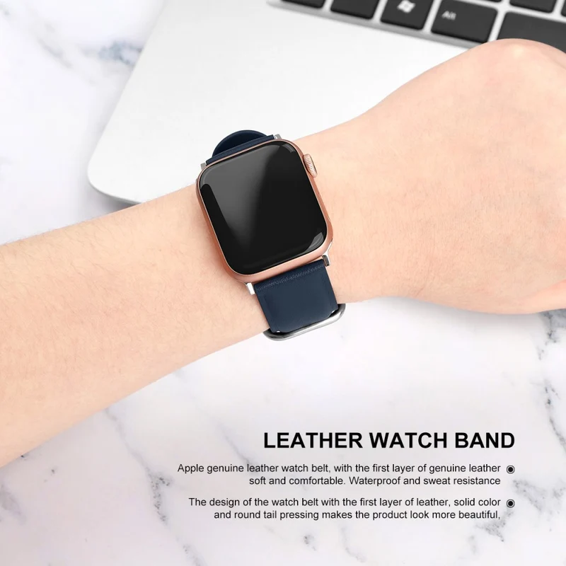 Super gut Apple Watch Series 7 45mm Echtes Leder armband