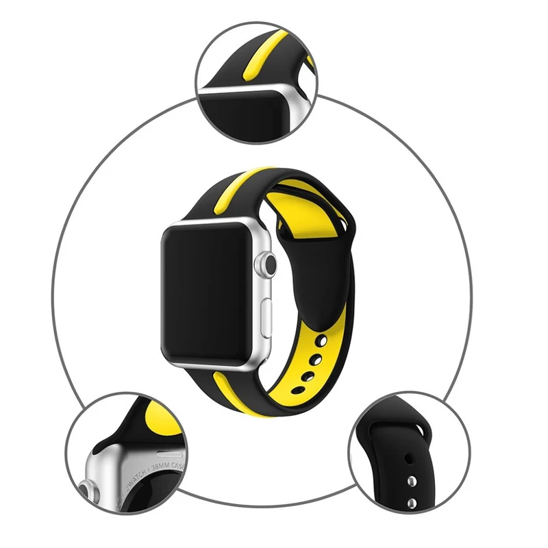 Großartig Apple Watch Series 1-3 42mm Silikon / TPU armband