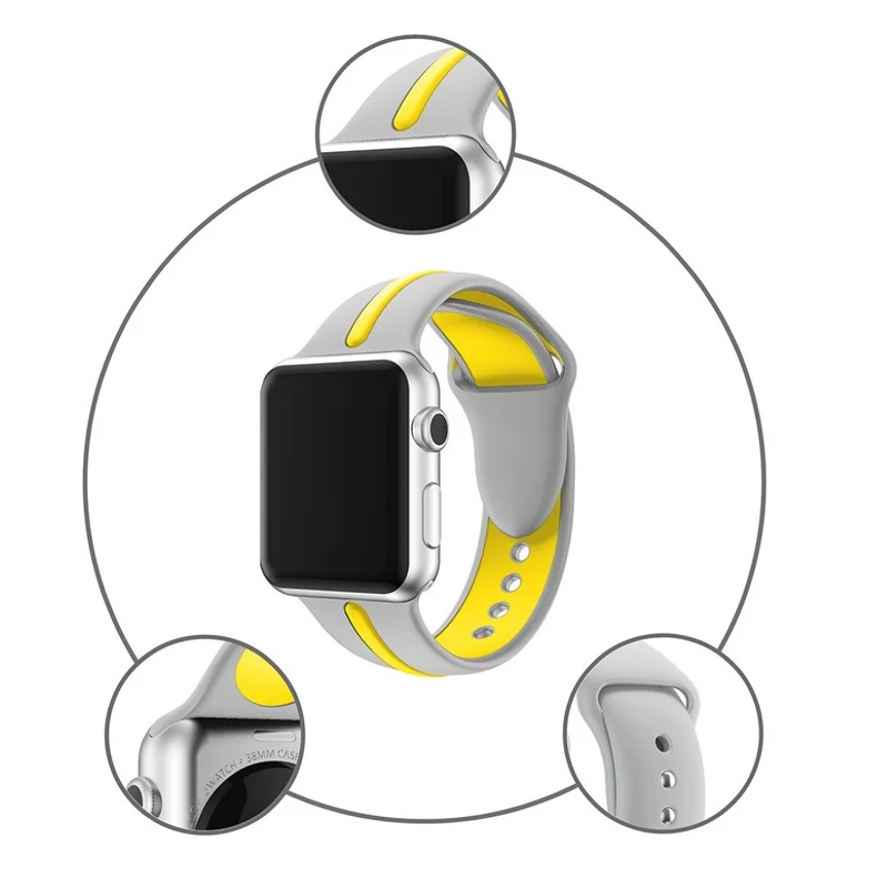 Großartig Apple Watch Series 1-3 42mm Silikon / TPU armband