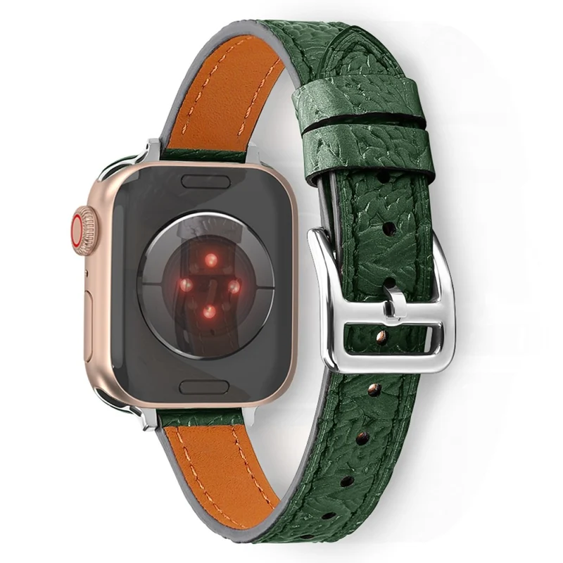 Sehr elegant Apple Watch Series 7 45mm Echtes Leder armband