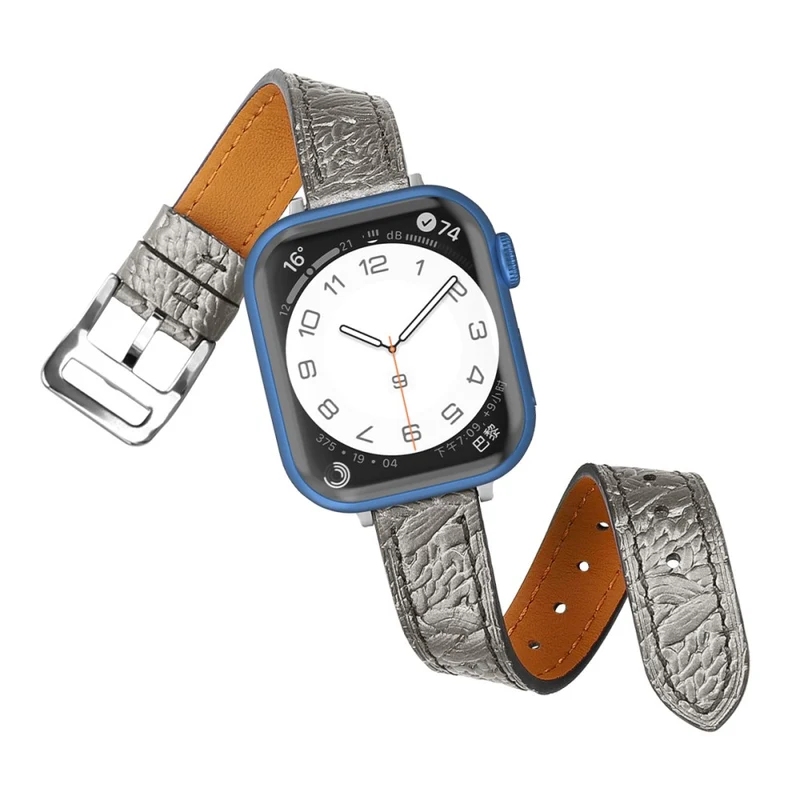Sehr elegant Apple Watch Series 7 45mm Echtes Leder armband