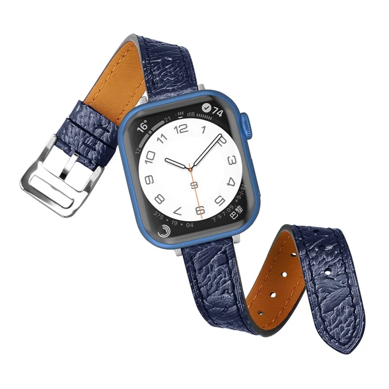 Sehr elegant Apple Watch Series 7 45mm Echtes Leder armband