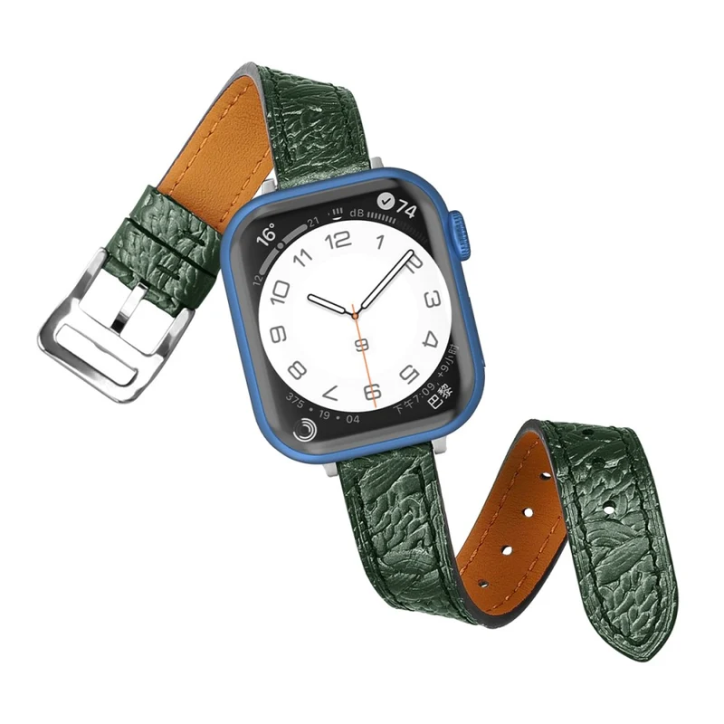 Sehr elegant Apple Watch Series 7 45mm Echtes Leder armband