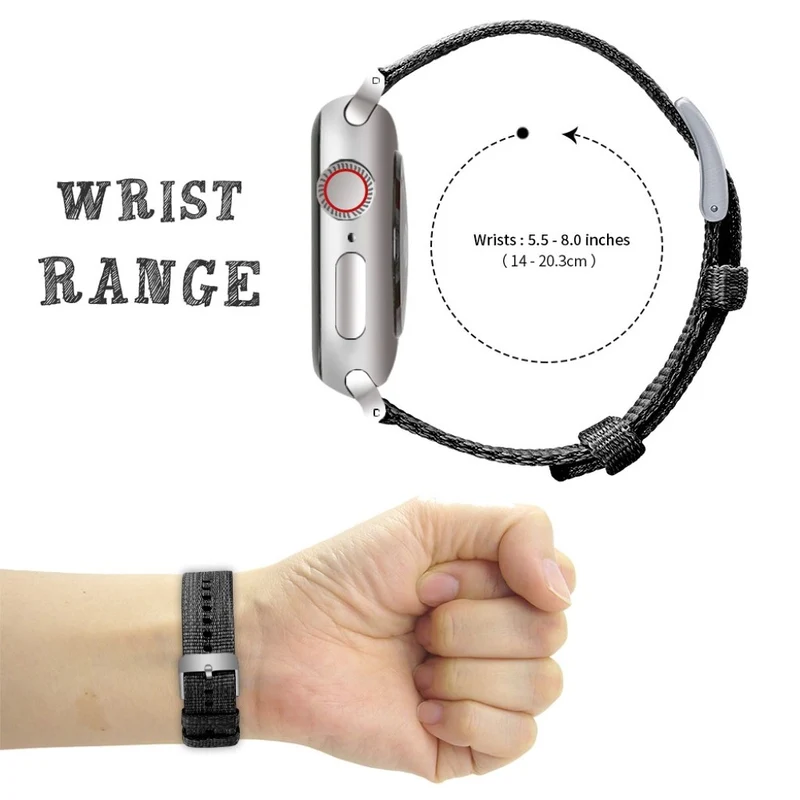 Zeitlos Apple Watch Series 4 44mm Textil / Nylon armband