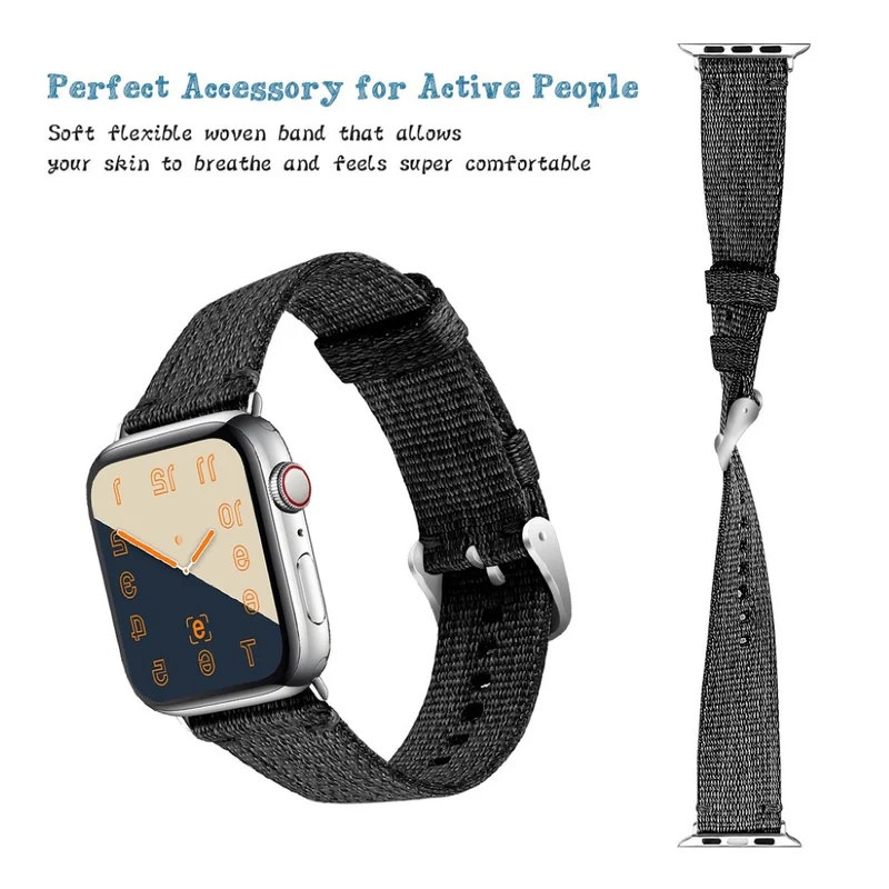 Zeitlos Apple Watch Series 4 44mm Textil / Nylon armband