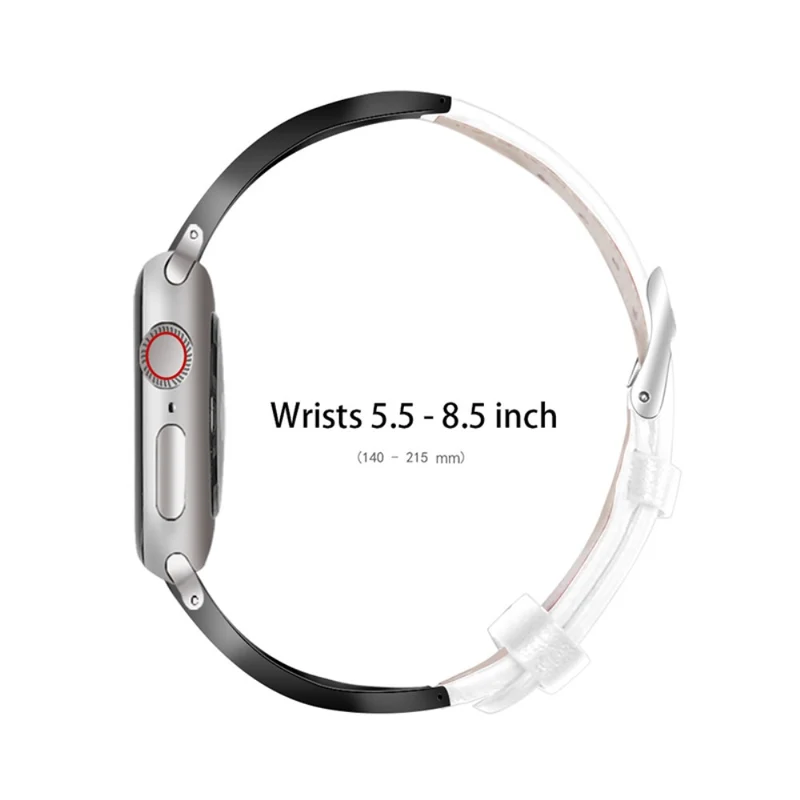 Apple Watch Series 7 41mm Echtes Leder und Strass armband