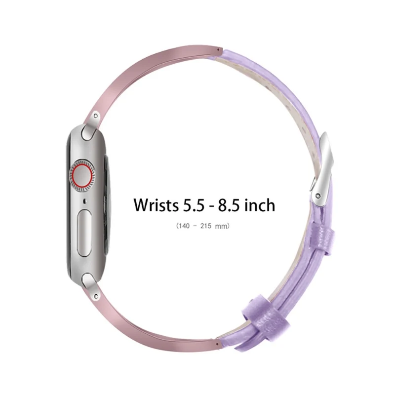 Apple Watch Series 7 41mm Echtes Leder und Strass armband