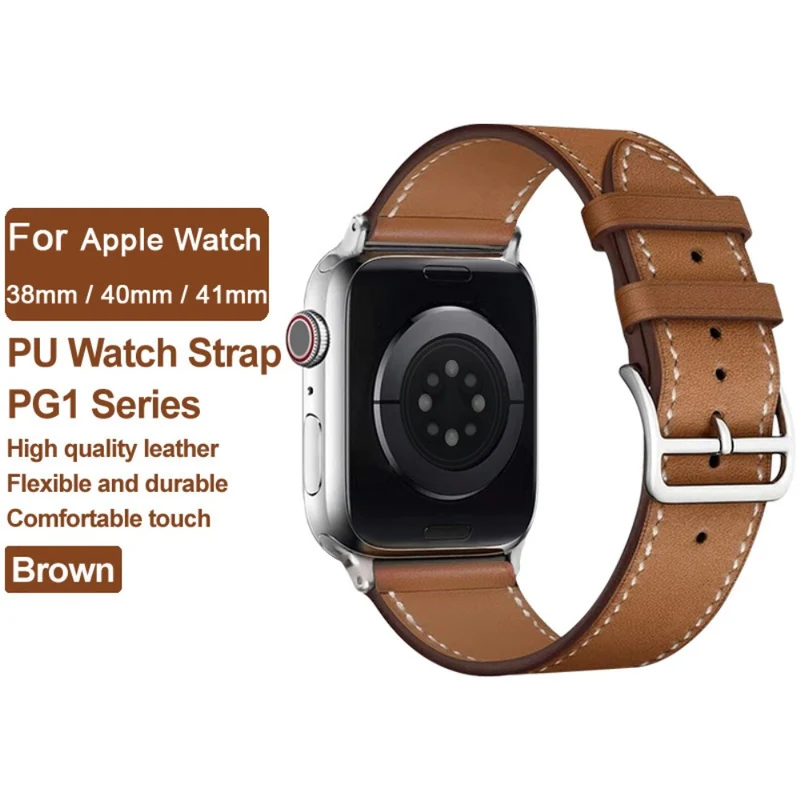 Stark Apple Watch Series 7 41mm Kunstleder armband