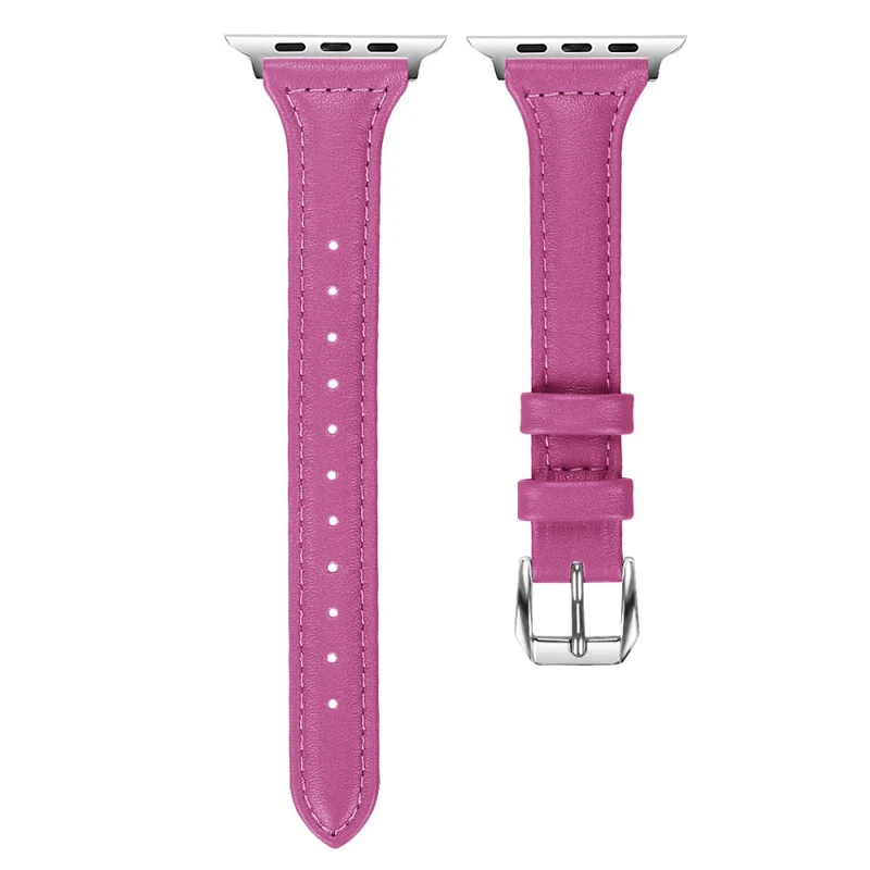 Bequem Apple Watch Series 7 41mm Echtes Leder armband - Größe: L