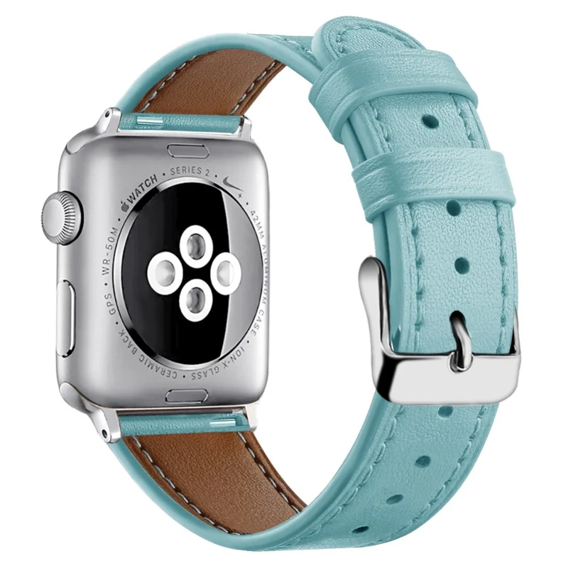 Mega modisch Apple Watch Series 7 41mm Echtes Leder armband