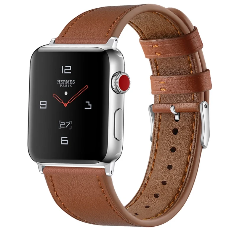 Mega modisch Apple Watch Series 7 41mm Echtes Leder armband