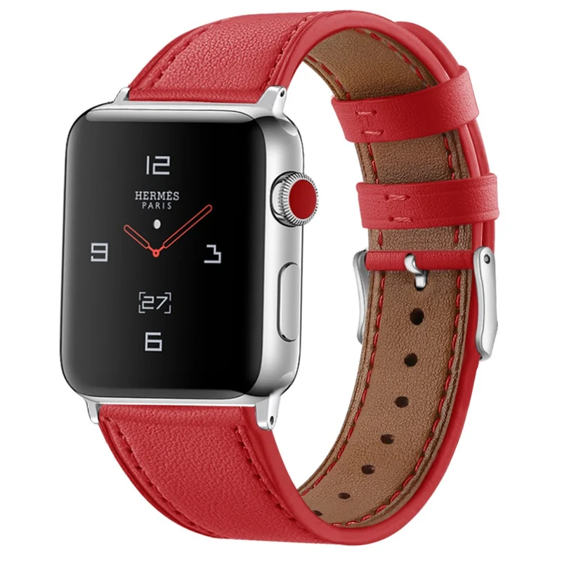 Mega modisch Apple Watch Series 7 41mm Echtes Leder armband