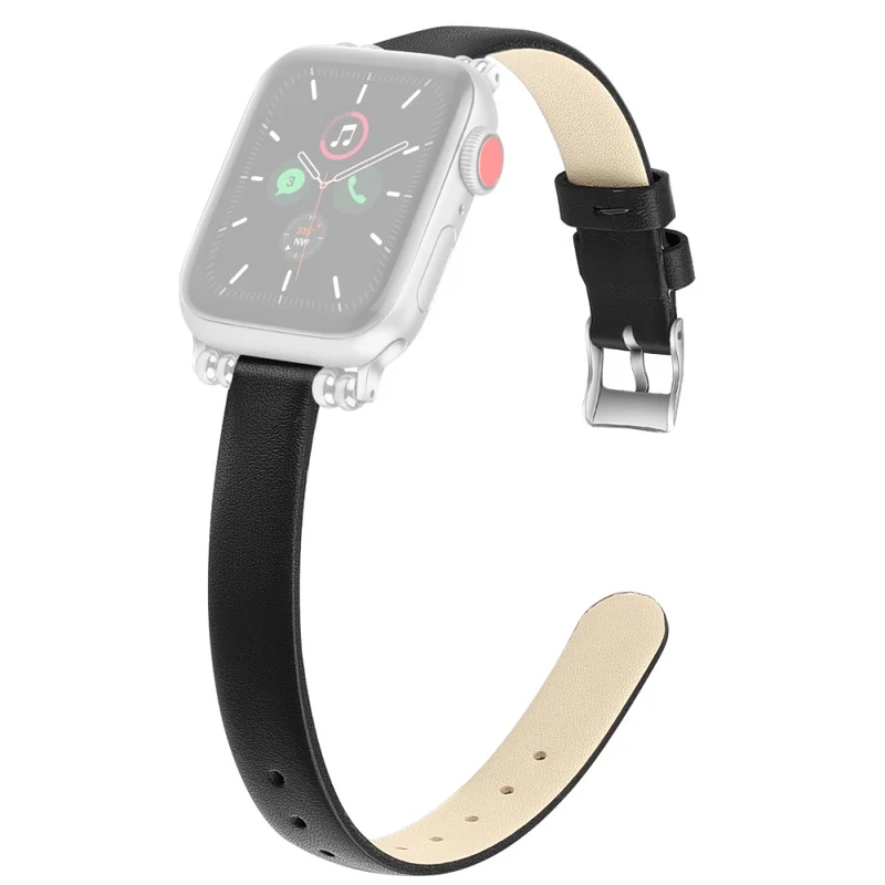 Zeitlos Apple Watch Series 7 41mm Echtes Leder armband - Größe: L