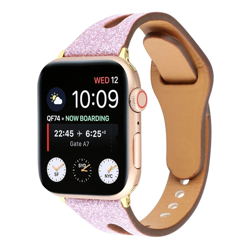 Reizend Apple Watch Series 4 44mm Echtes Leder armband