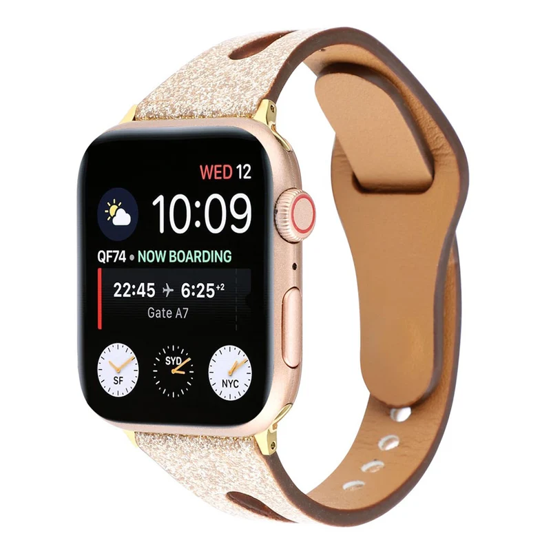 Reizend Apple Watch Series 4 44mm Echtes Leder armband