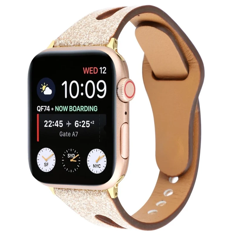 Reizend Apple Watch Series 4 44mm Echtes Leder armband