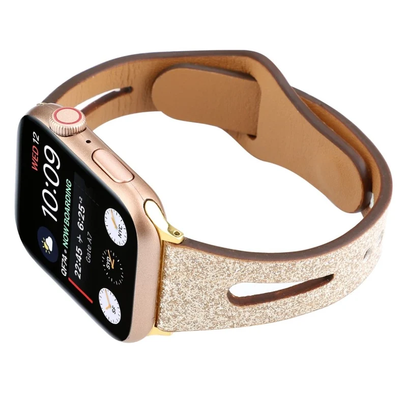 Reizend Apple Watch Series 4 44mm Echtes Leder armband