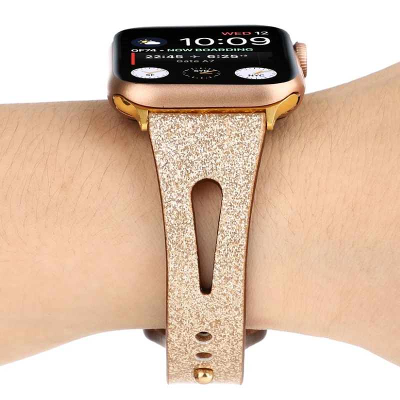 Reizend Apple Watch Series 4 44mm Echtes Leder armband