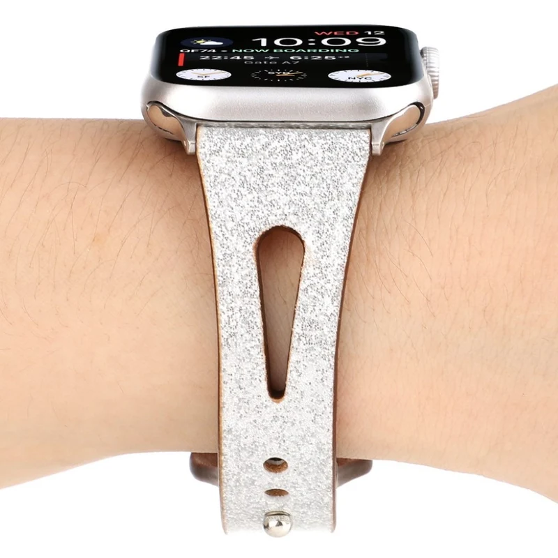Reizend Apple Watch Series 4 44mm Echtes Leder armband