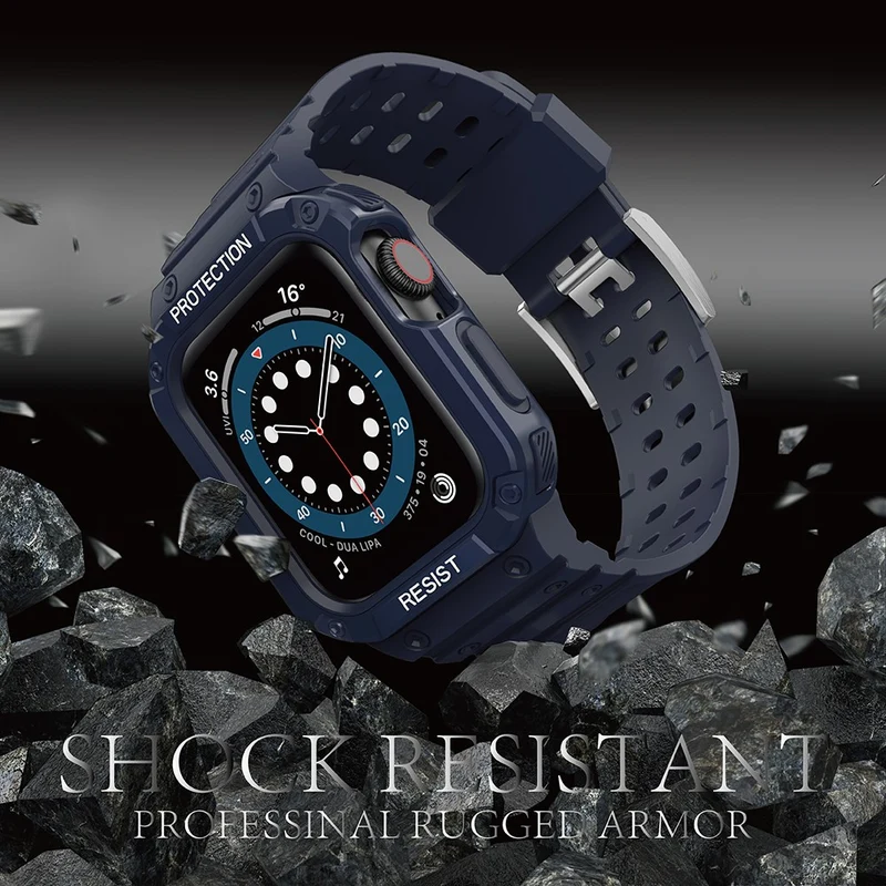 Robust Apple Watch Series 7 45mm Silikon / TPU armband