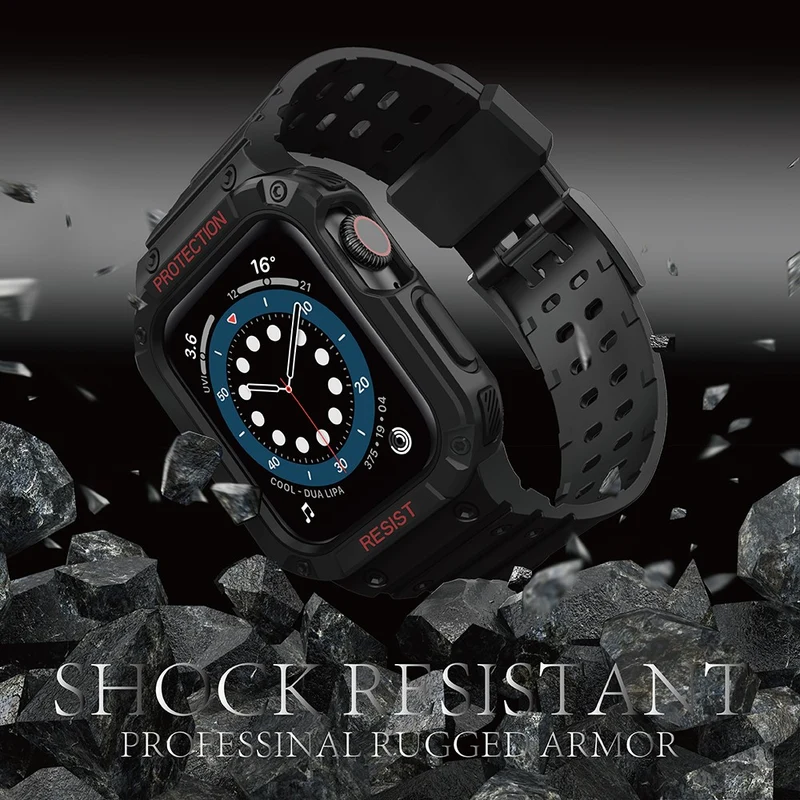 Robust Apple Watch Series 7 45mm Silikon / TPU armband